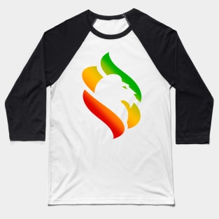 Rasta University Logo Lion Rasta Colors Reggae Baseball T-Shirt